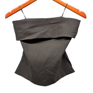 Babaton Noir Element Strapless Corset Top Women's Size 2 Black NWT